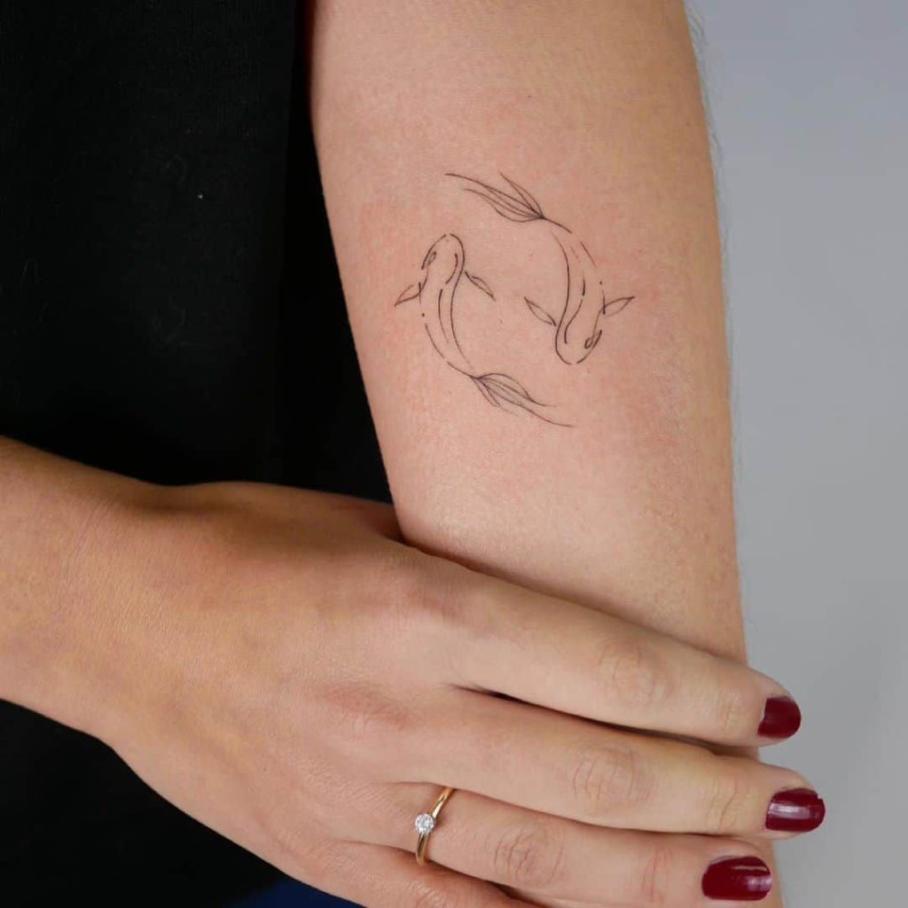  Absolute Minimal Pisces Symbol Tattoo