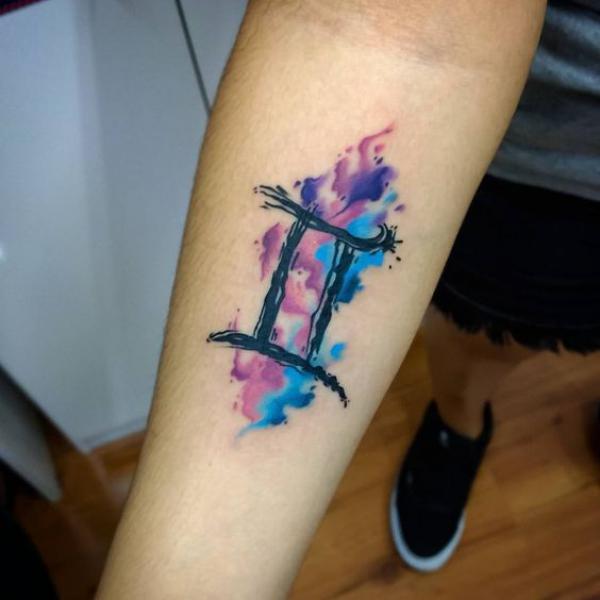 Arm Floral Gemini Tat