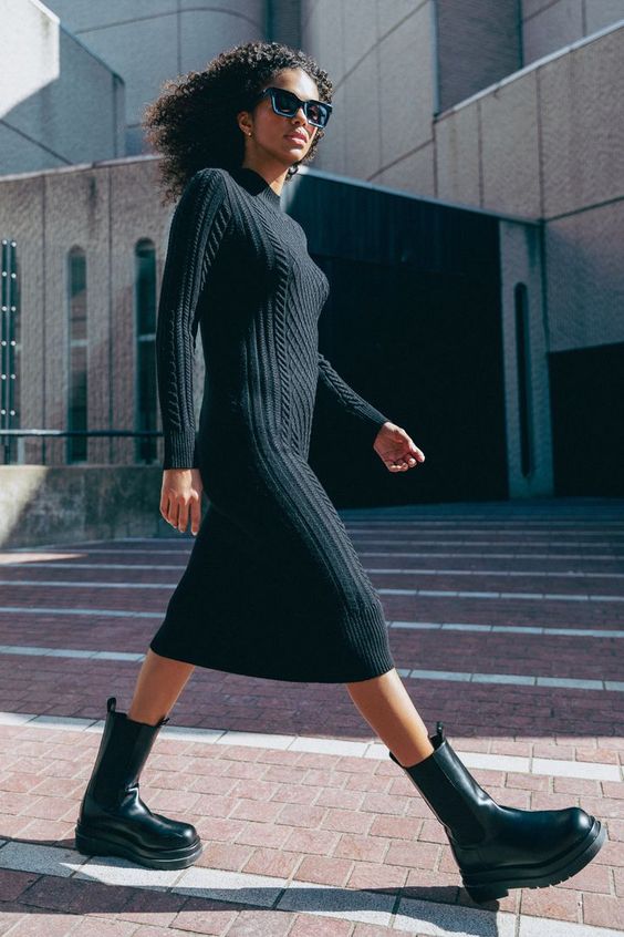 Autumn Knit Dress Outfits