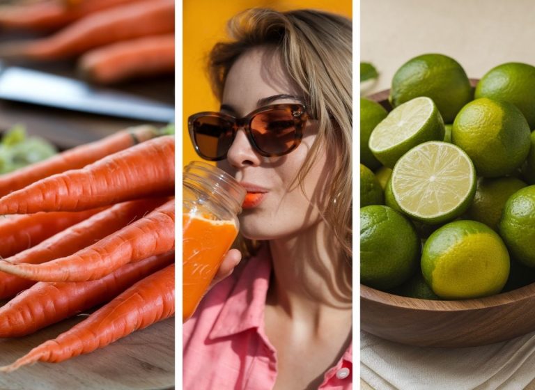 Carrot & Lime Juice for a Fresh, Radiant-Looking Glow