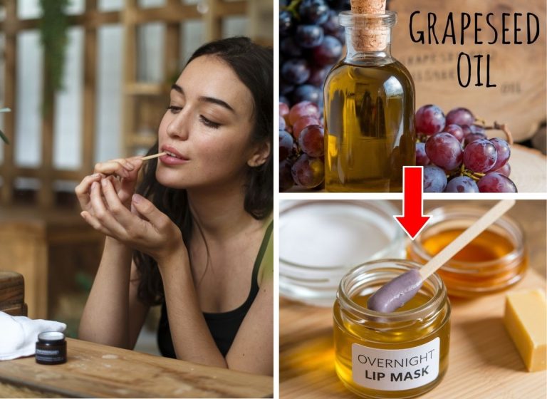DIY Grapeseed Oil Lip Mask for Soft, Smooth-Looking Lips