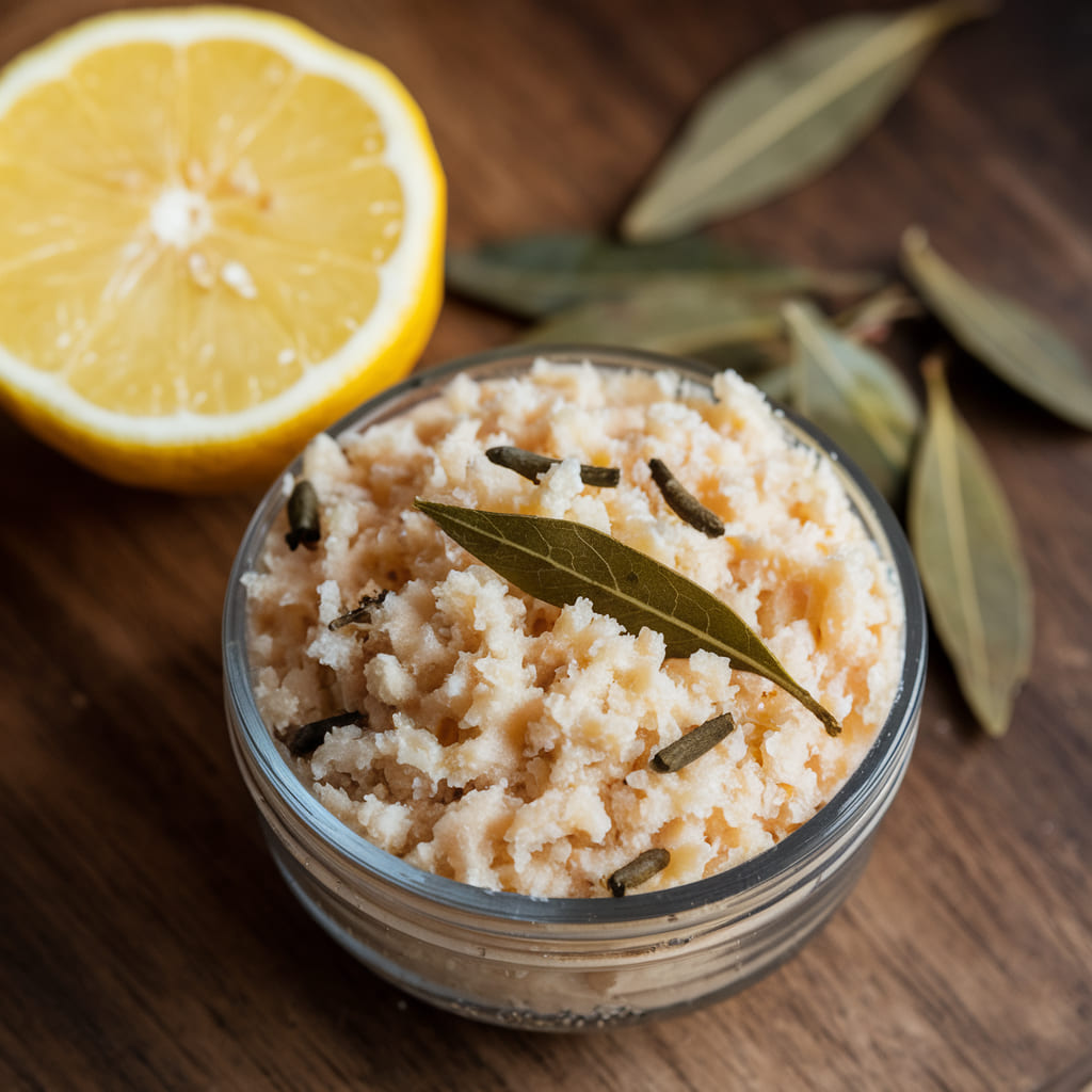 Bay Leaf and Lemon Nail Brightening Scrub