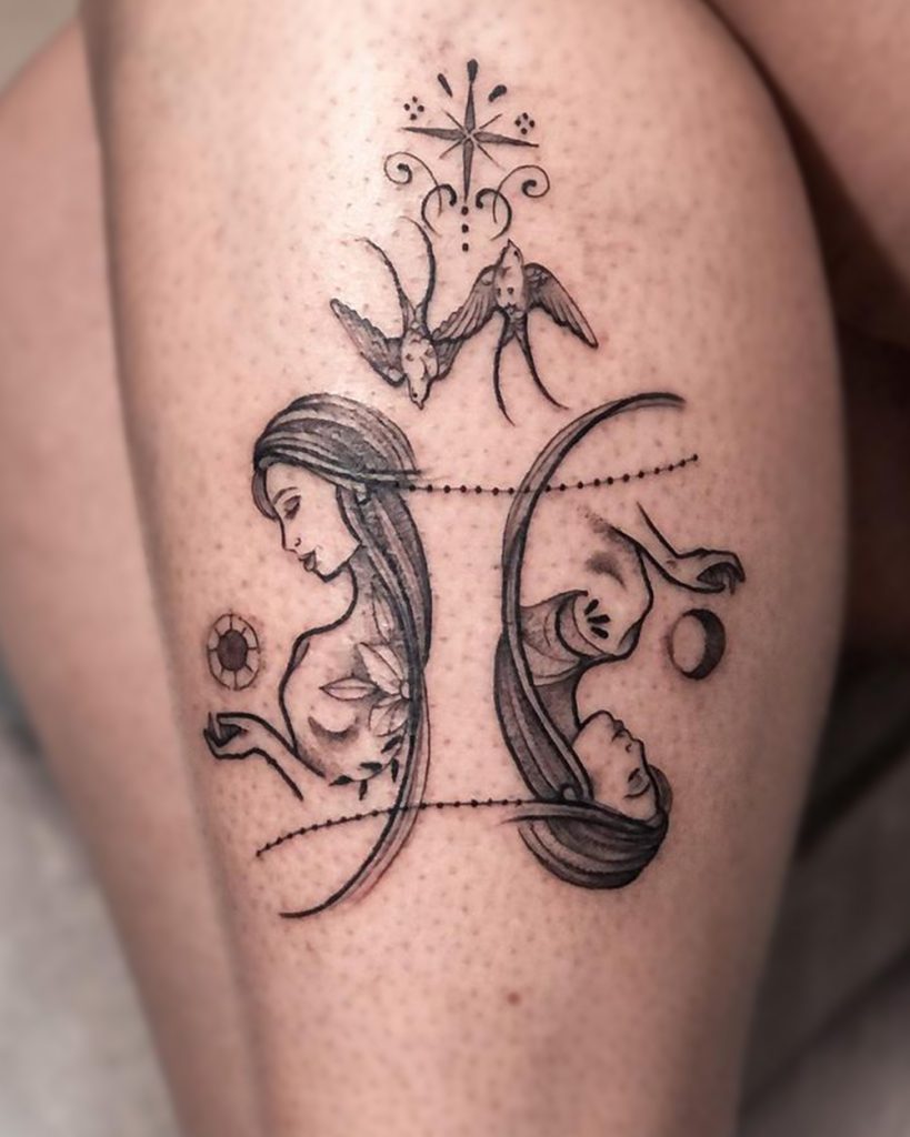  Big Gemini Twin Body Art