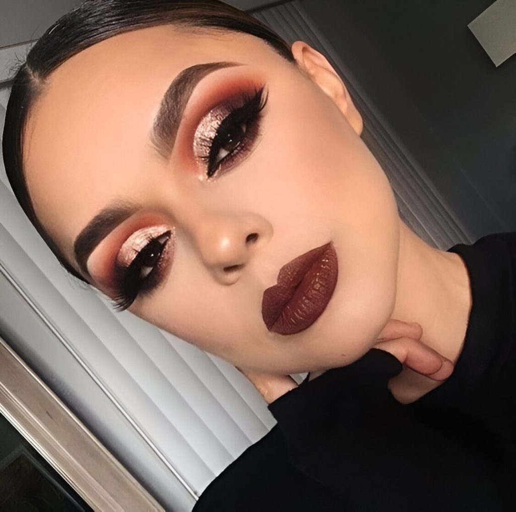 Bold Cut Crease Valentine’s Day Makeup