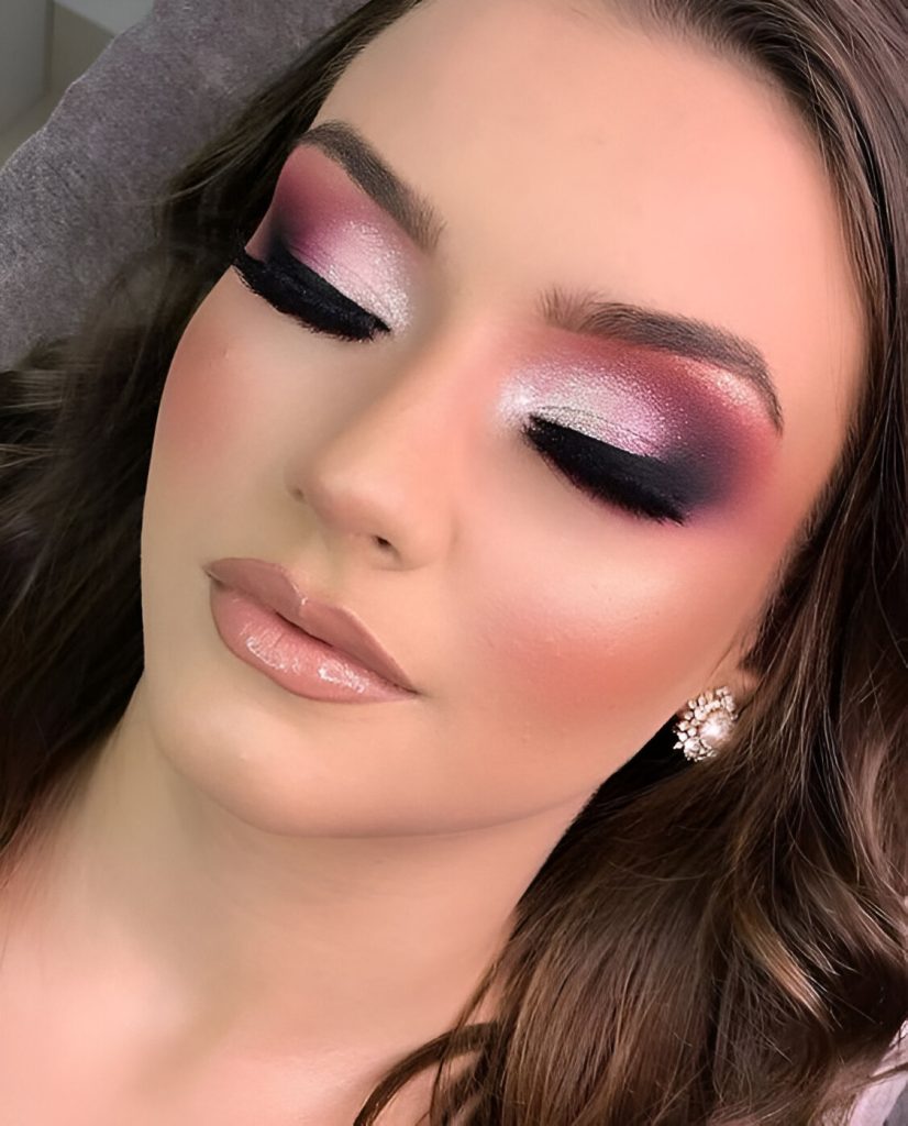 Bold Cut Crease Valentine’s Day Makeup