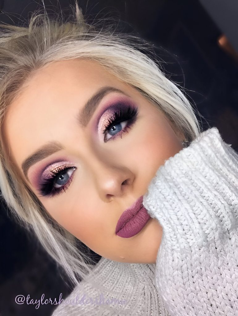 Bold Cut Crease Valentine’s Day Makeup