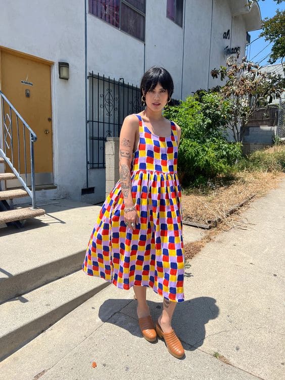 Bold Patterned Linen Dresses