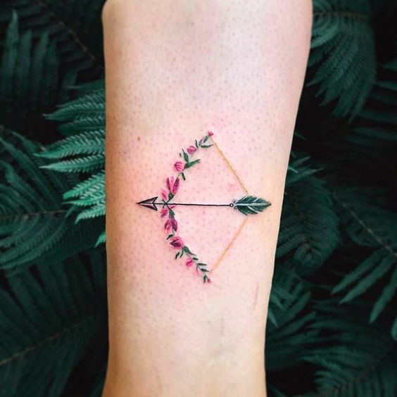Bow And Arrow Meaningful Tiny Tattoo Ideas