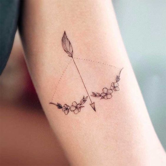 Bow And Arrow Meaningful Tiny Tattoo Ideas