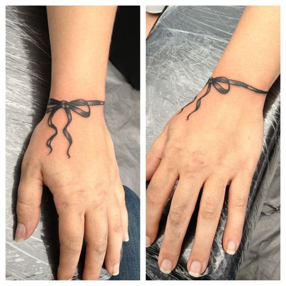 Bow Bracelet Tattoos