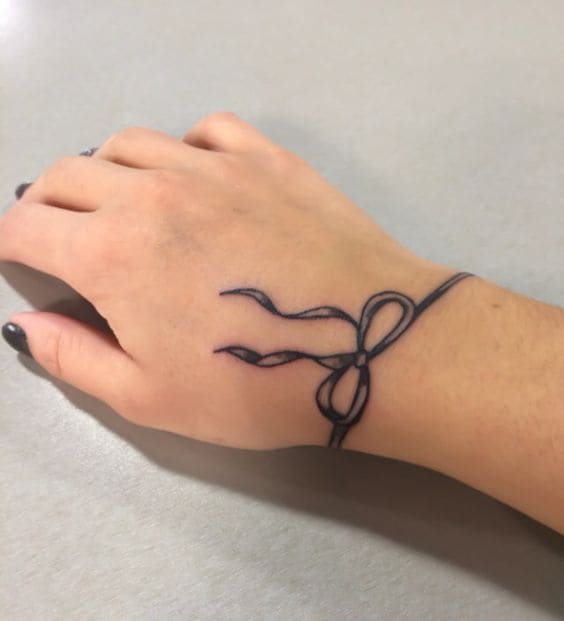 Bow Bracelet Tattoos