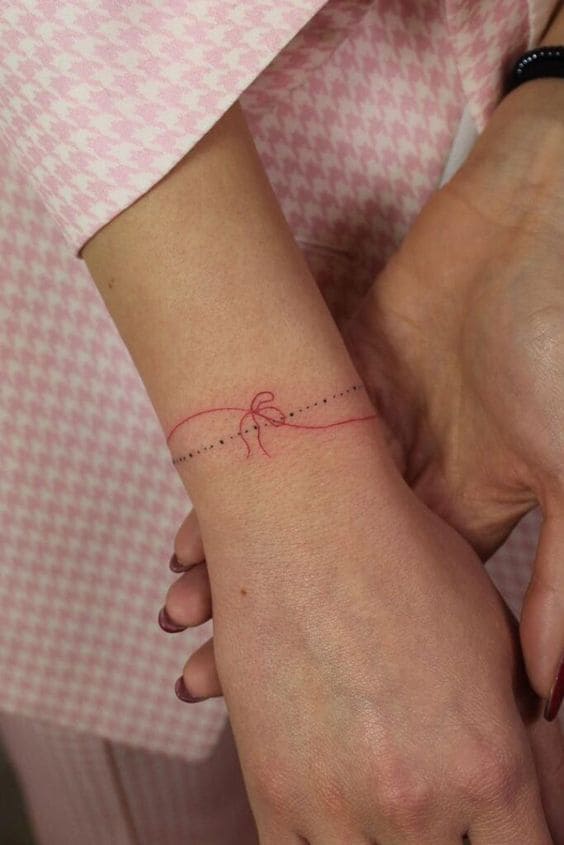 Bow Bracelet Tattoos