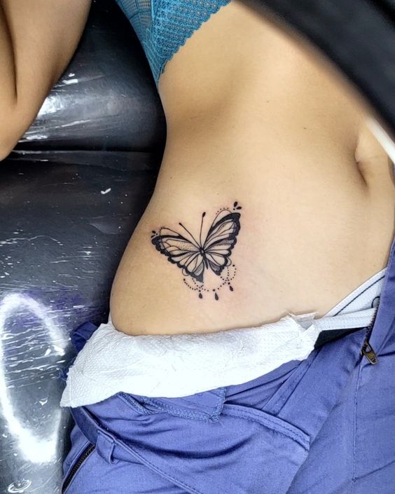 Butterfly Tattoos On Waist