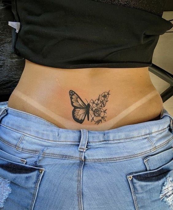 Butterfly Tattoos On Waist
