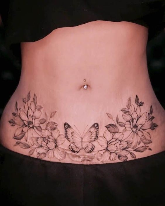Butterfly Tattoos On Waist