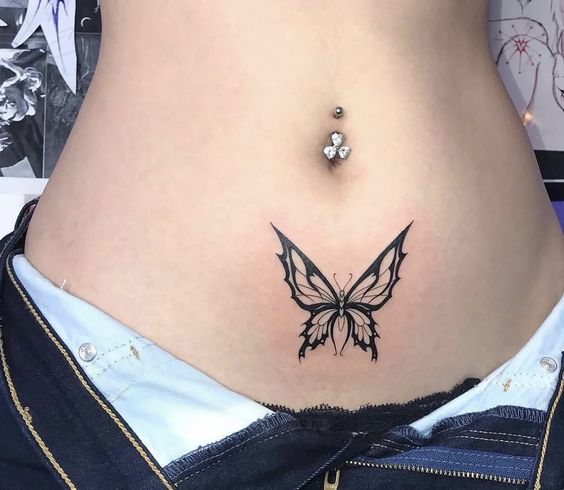 Butterfly Tattoos On Waist