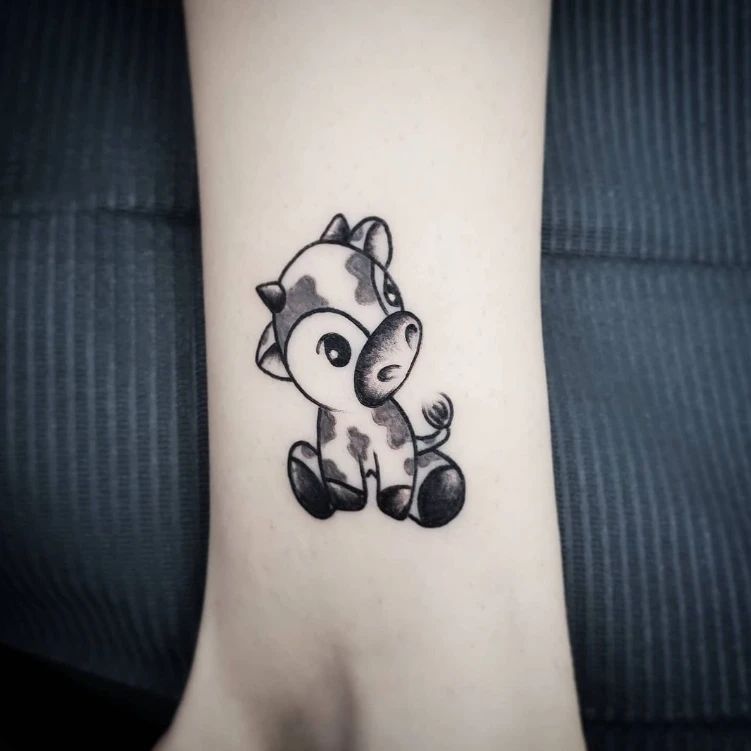 Cartoonish Bull Tattoo