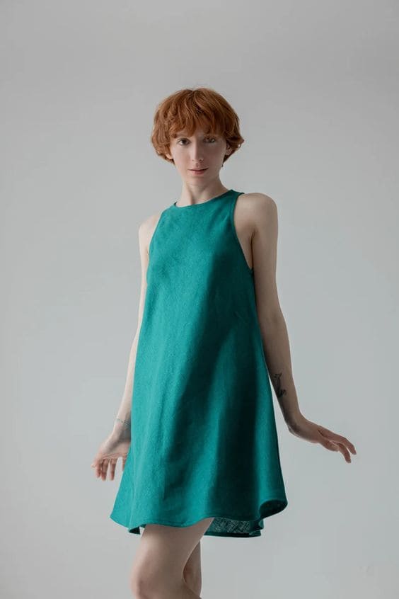 Casual Linen Mini Dress