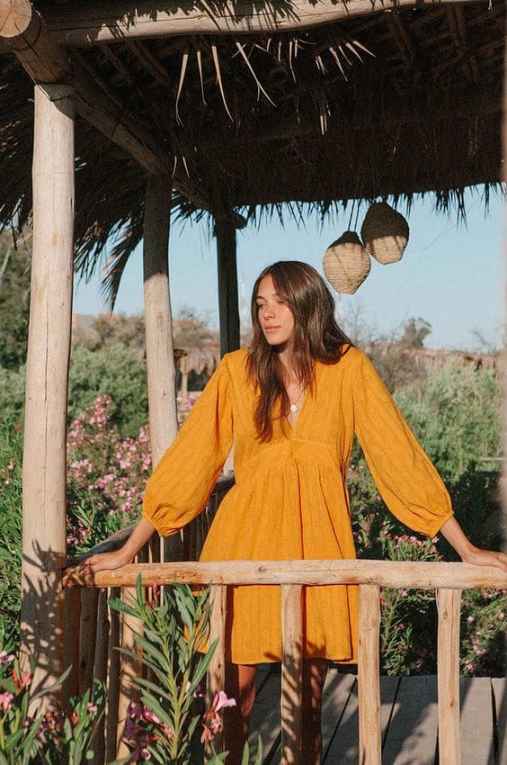 Casual Linen Mini Dress