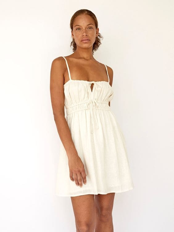 Casual Linen Mini Dress