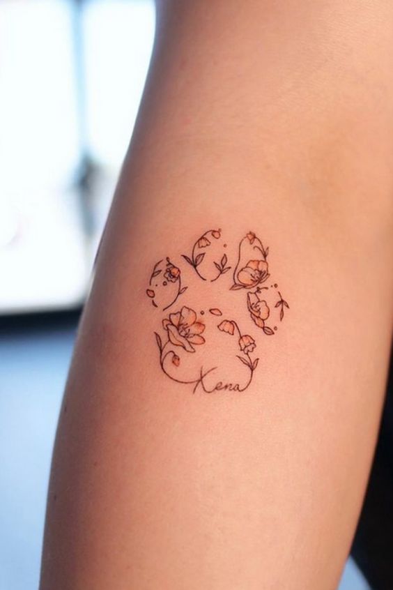  Cat Paw Print Tattoos
