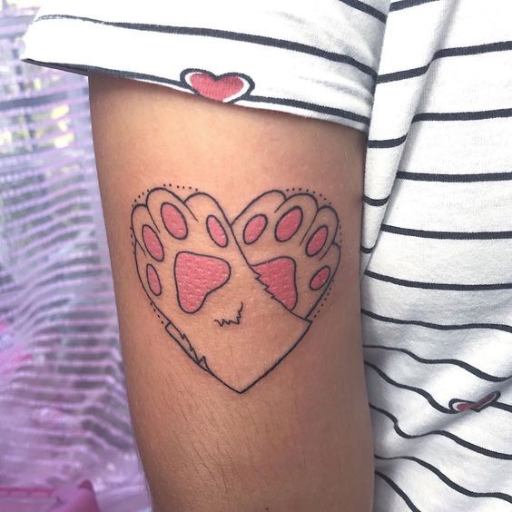  Cat Paw Print Tattoos