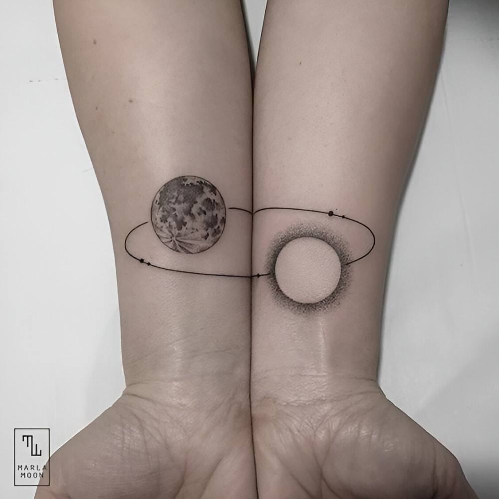 Celestial Matching Tattoos For Best Friends