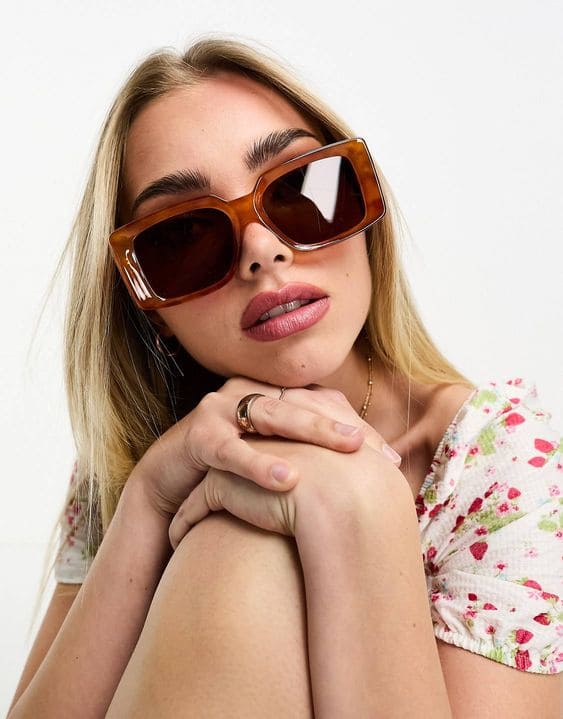 Chunky Rectangular Sunglasses