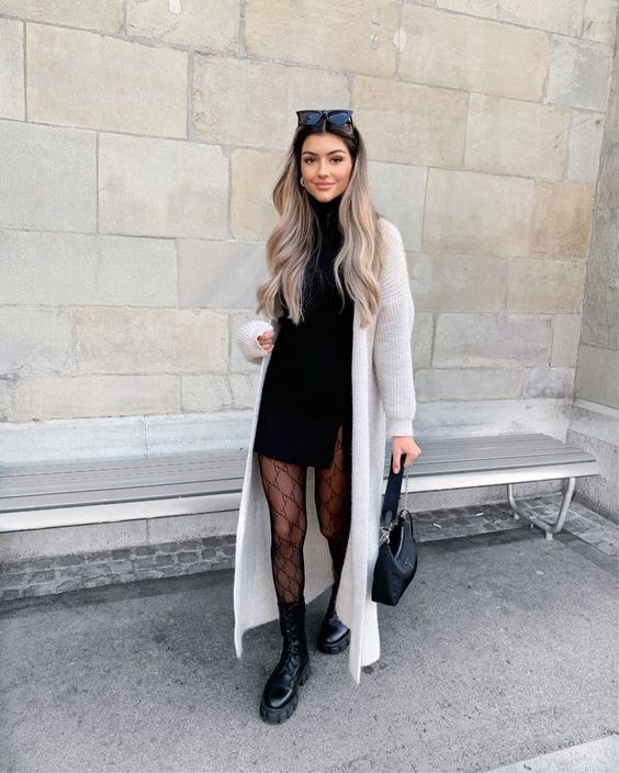 Classy Trench Coat And Little Black Dress Ideas