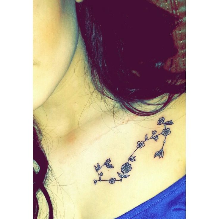 Collarbone Tattoos For Scorpio Zodiac Sign
