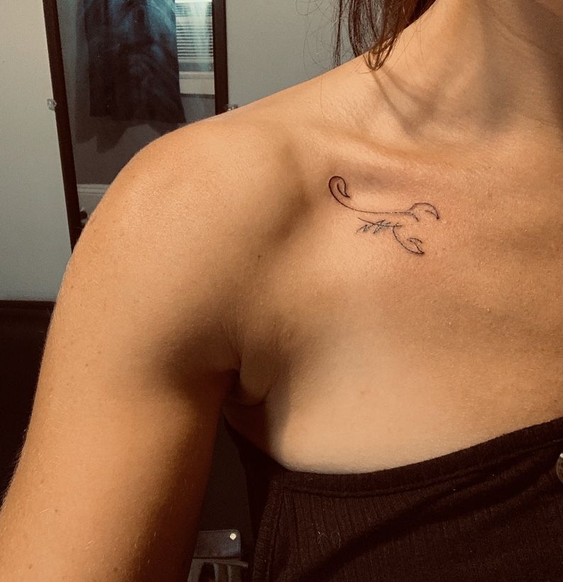 Collarbone Tattoos For Scorpio Zodiac Sign
