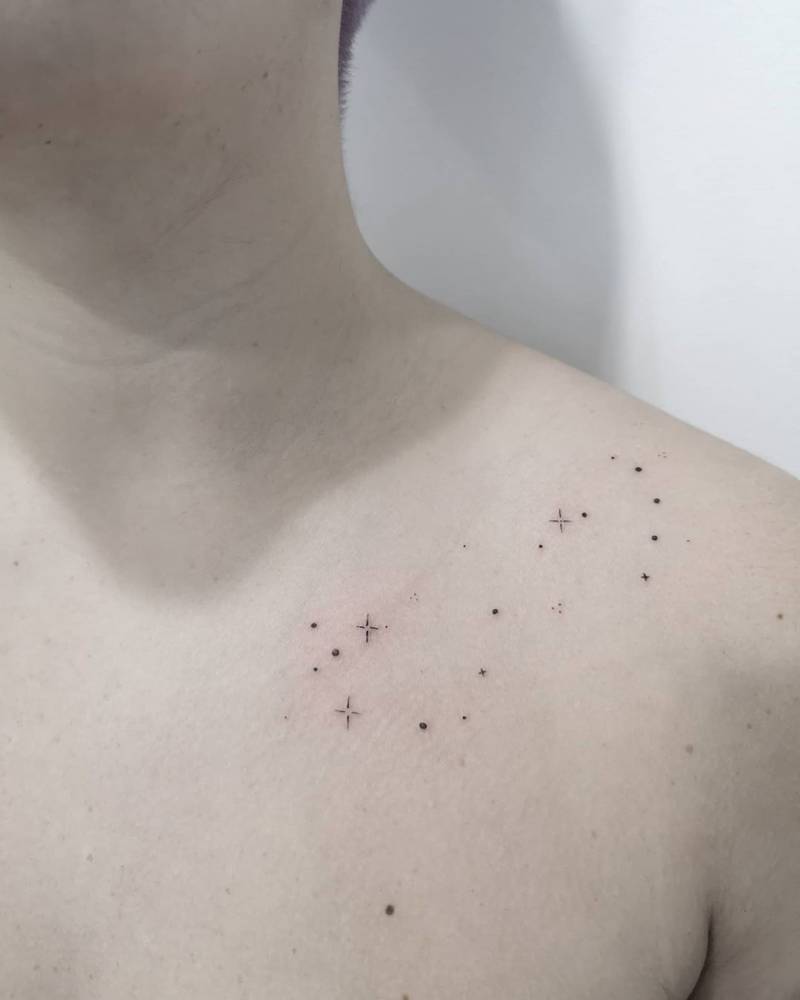 Collarbone Tattoos For Scorpio Zodiac Sign