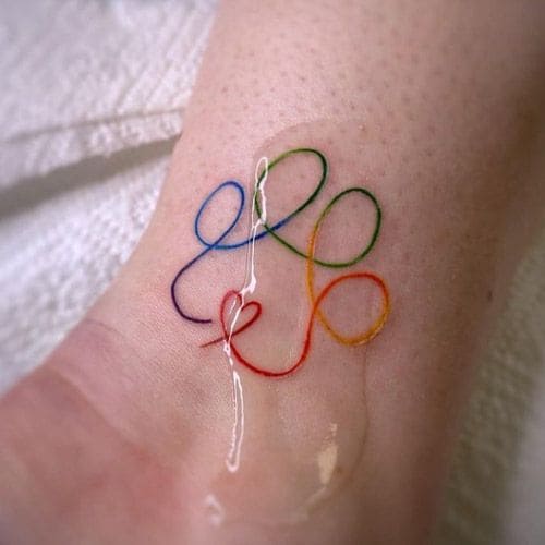 Color Lined Animal Tattoo Ideas
