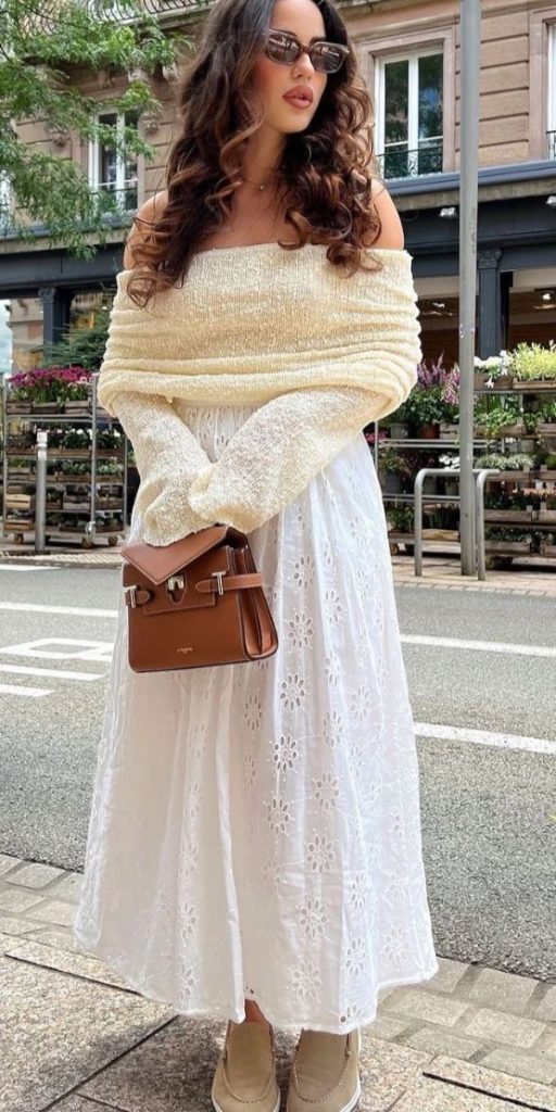 Cozy Sweater With Long Skirt