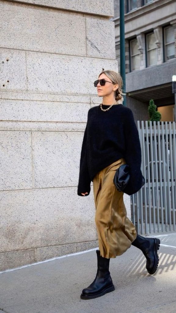 Cozy Sweater With Long Skirt