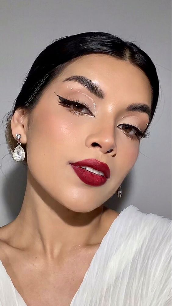 Cranberry Red Makeup