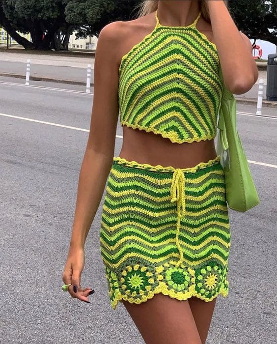Crochet Two Piece Set