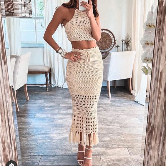 Crochet Two Piece Set