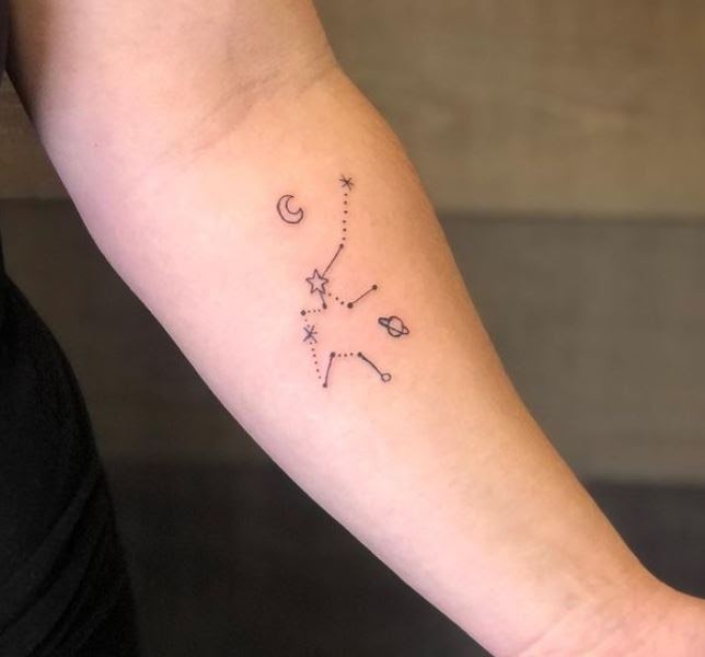 Cute Little Aquarius Tattoo Ideas