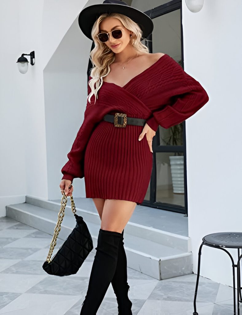 Cute Valentine’s Day Outfits With Sweater Dresses