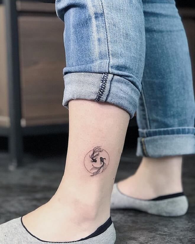 Dainty Symbol Drawings For Pisces Tattoo Designs