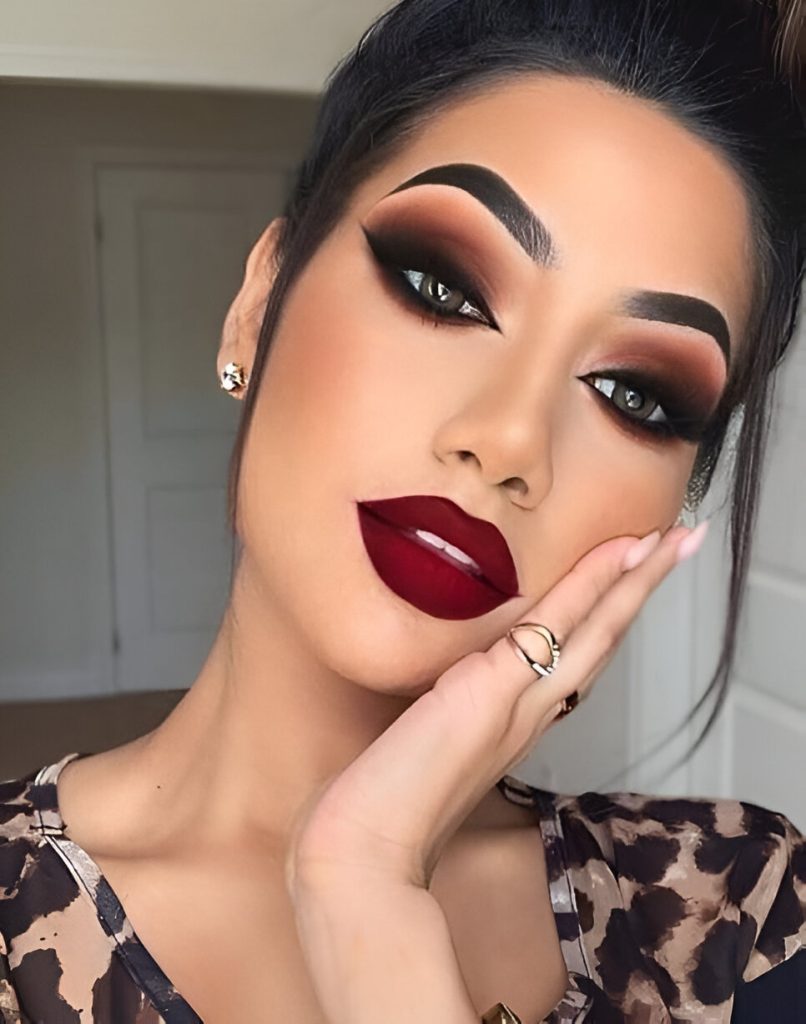 Dark Red Lip Looks