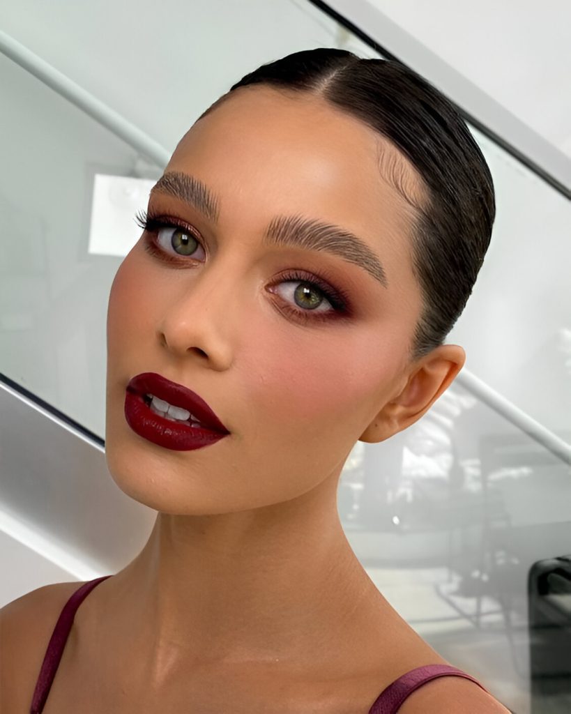 Dark Red Lip Looks