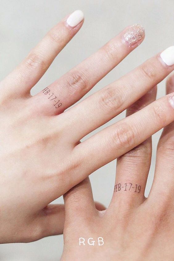 Date Finger Tattoos