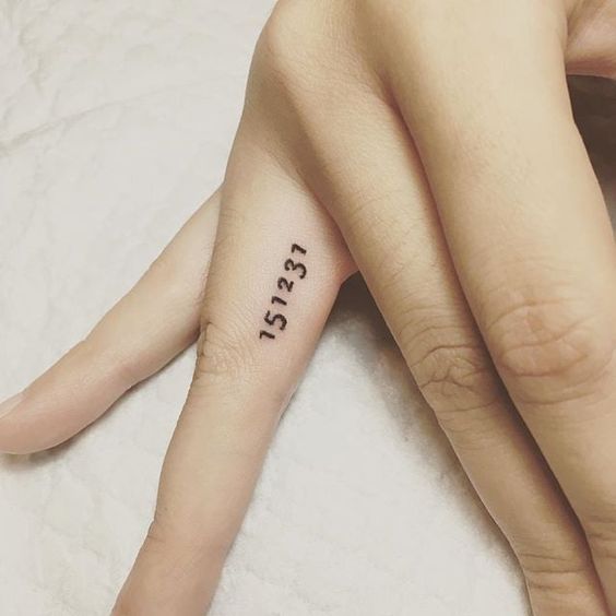 Date Finger Tattoos