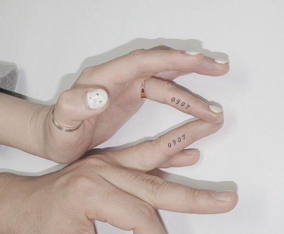 Date Finger Tattoos