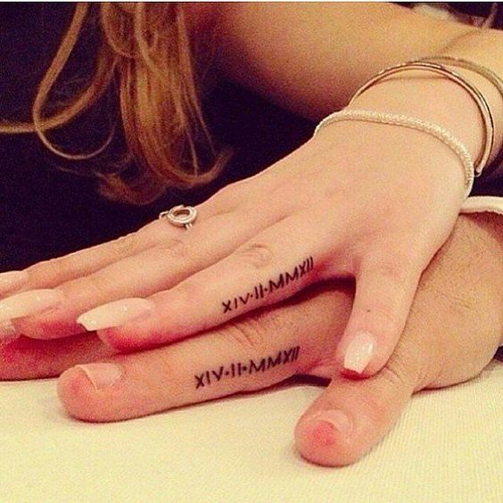 Date Finger Tattoos