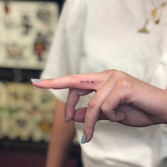 Date Finger Tattoos