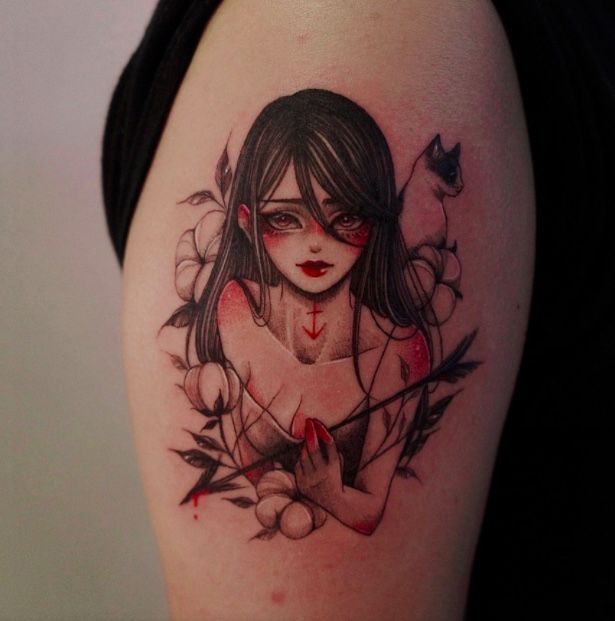 Delicate Tattoo Artworks For Sagittarius Ladies