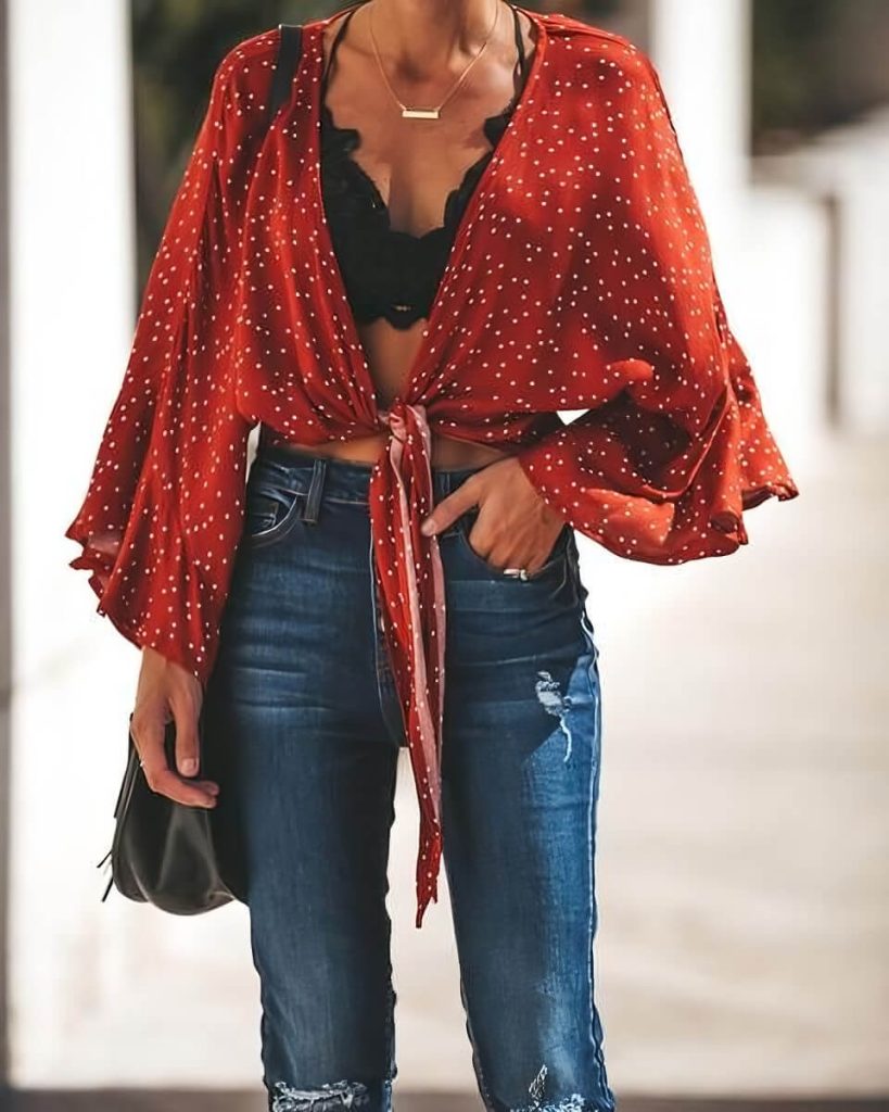 Denim Bralette Outfits
